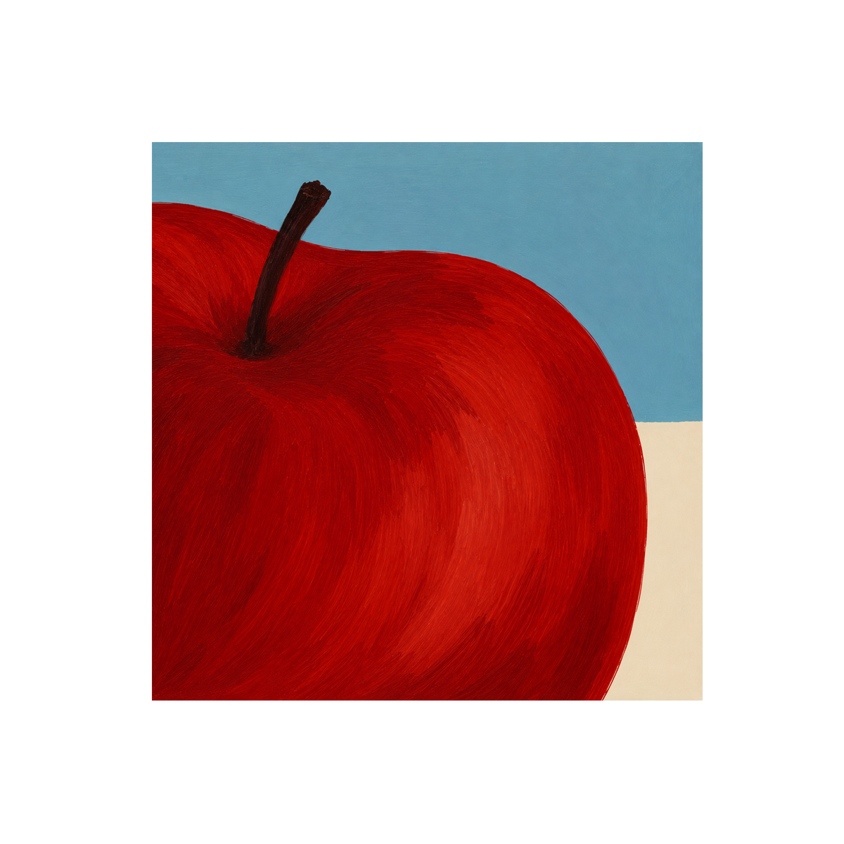 Blue & Red Apple
