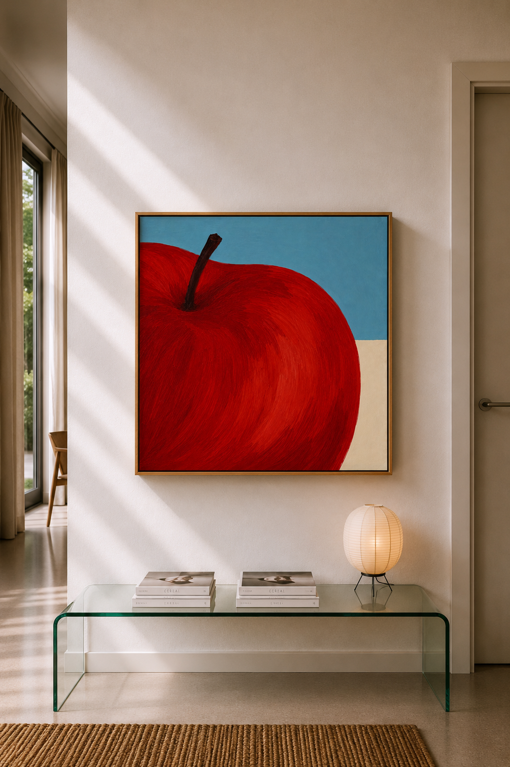 Blue & Red Apple